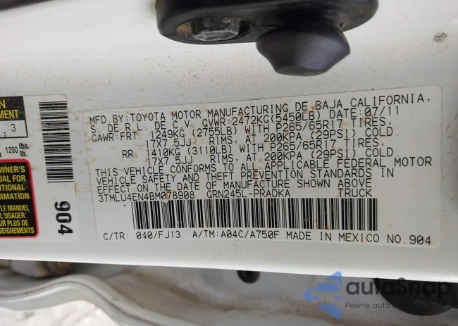 3TMLU4EN4BM078908: 43950669