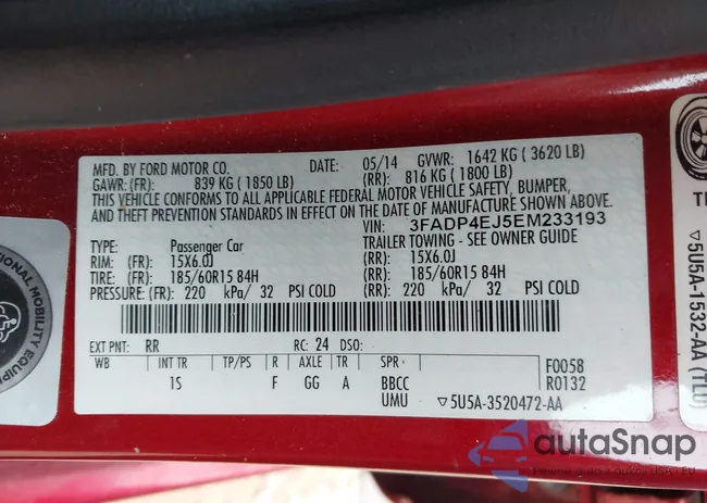 3FADP4EJ5EM233193: 43950684