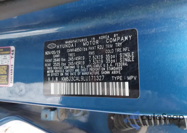 KM8J3CAL9LU171327: 43950738