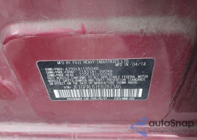 JF1GPAL61E8287346: 43952106