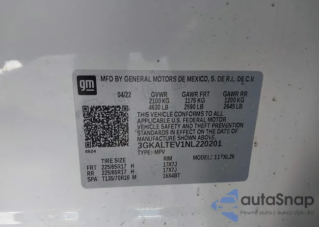 3GKALTEV1NL220201: 43952192