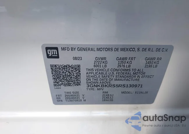 3GNKBKRS5RS130971: 43952235