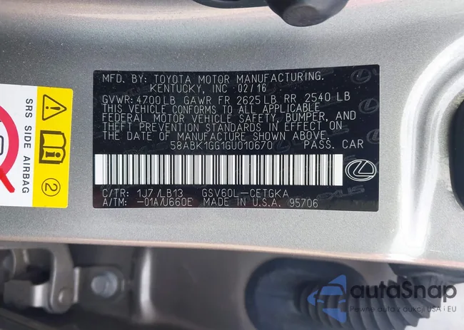 58ABK1GG1GU010670: 43952257