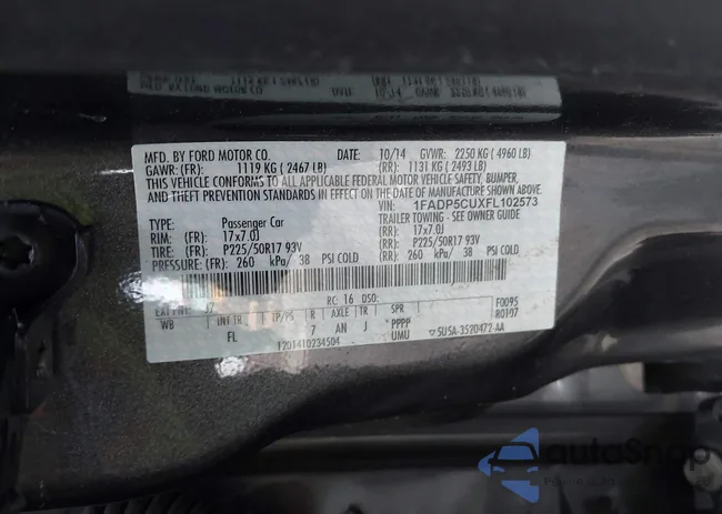 1FADP5CUXFL102573: 43952349