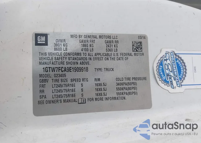 1GTW7FCA9E1909918: 43952353