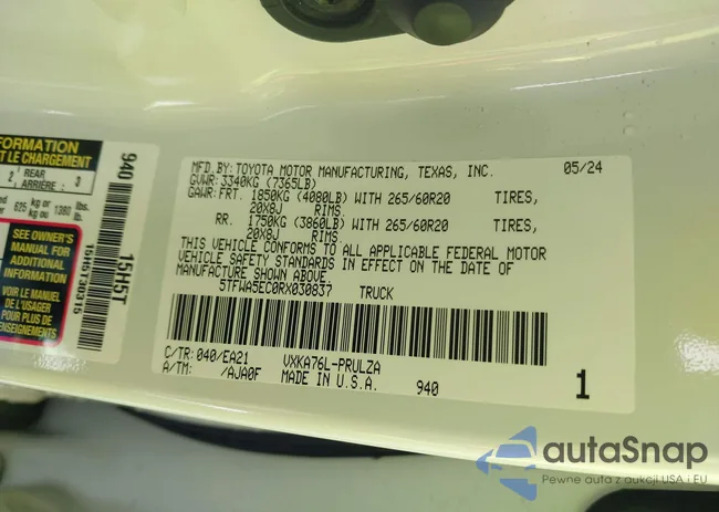 5TFWA5EC0RX030837: 43951373