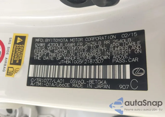 JTHBK1GG5F2187307: 43951414