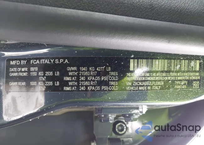 ZACNJABB2LPL03624: 43951712