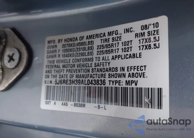 5J6RE3H39AL043836: 43952913