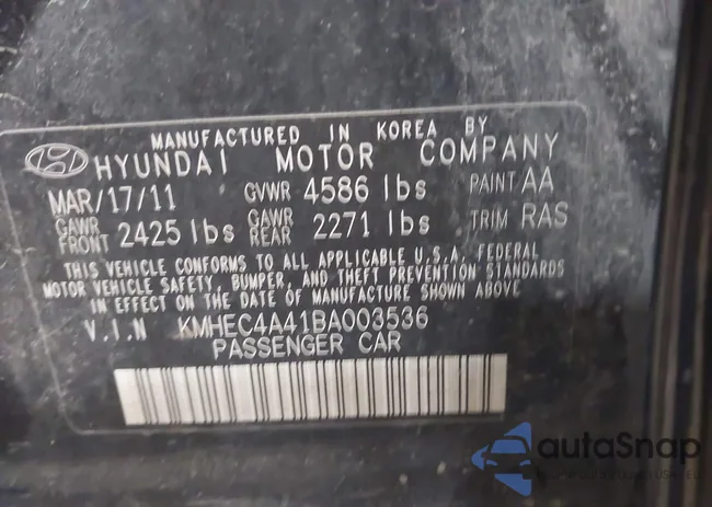 KMHEC4A41BA003536: 43952947