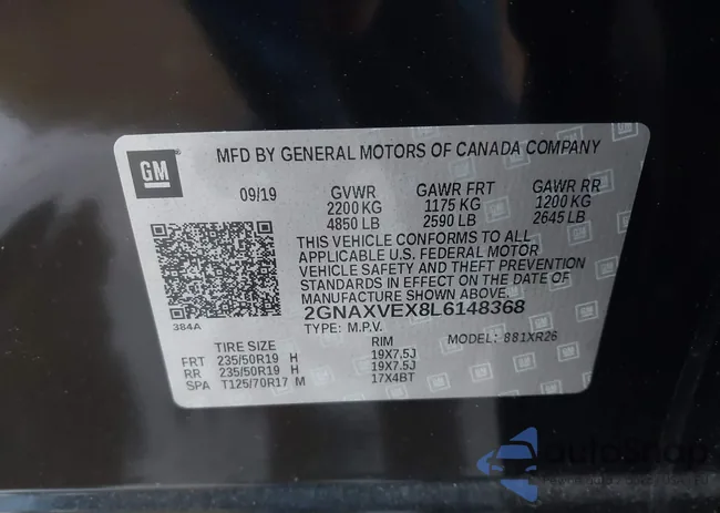 2GNAXVEX8L6148368: 43953034