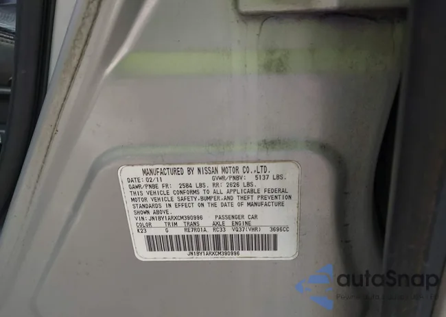 JN1BY1ARXCM390996: 43953076