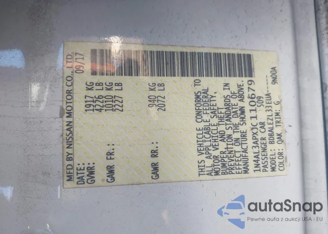 1N4AL3APXJC110679: 43953316