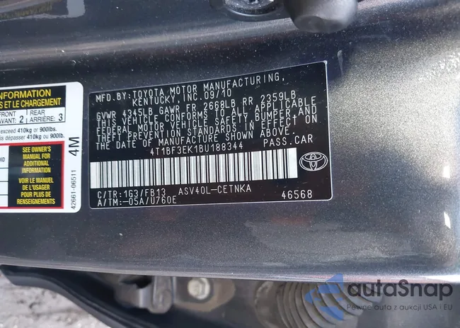 4T1BF3EK1BU188344: 43952515