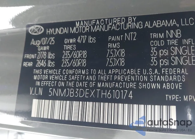 5NMJB3DEXTH610174: 43952705