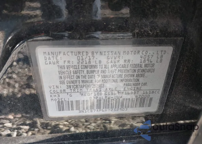 3N1CB7AP6HY252903: 43953877