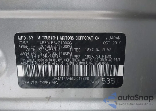 JA4AT5AA5LZ013868: 43954261