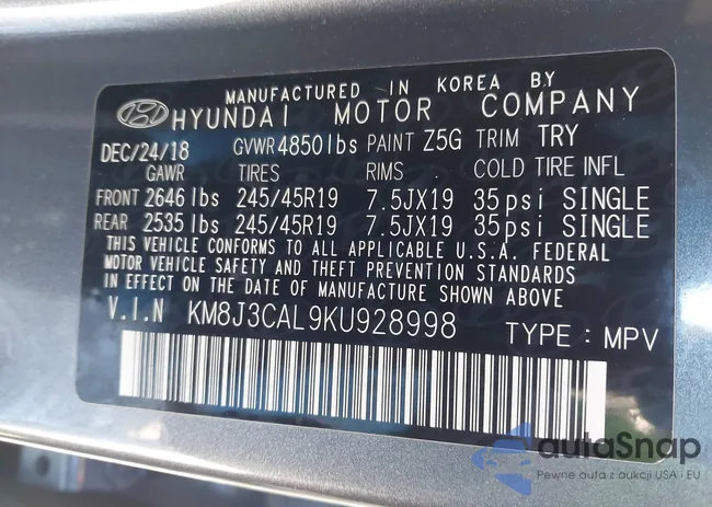 KM8J3CAL9KU928998: 43953531