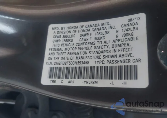 2HGFB2F50CH593458: 43954782