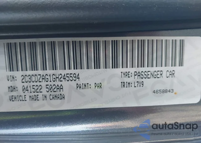 2C3CDZAG1GH245594: 43954799