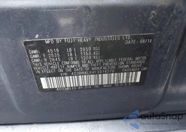 4S3BNAL64F3014278: 43954858