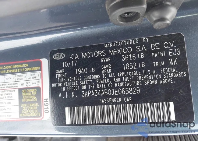 3KPA34AB0JE065829: 43955075