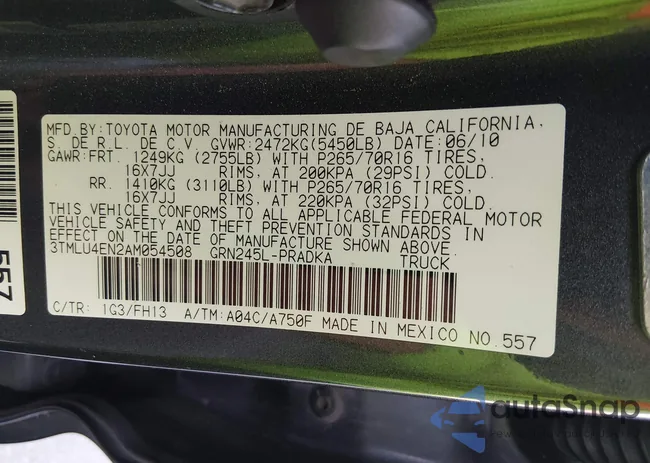 3TMLU4EN2AM054508: 43955083