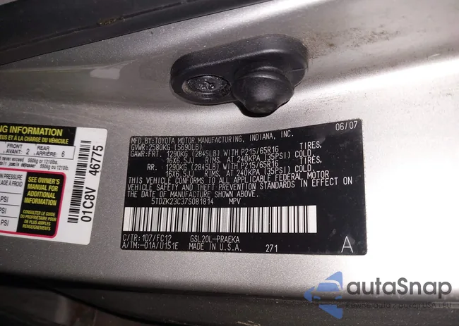 5TDZK23C37S081814: 43955100