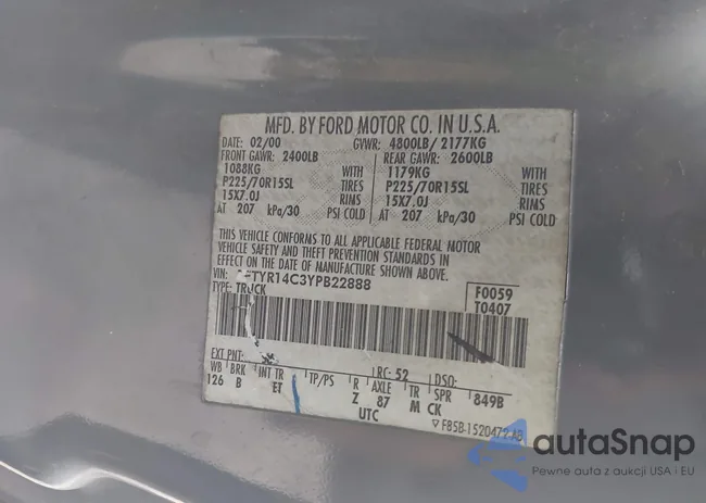 1FTYR14C3YPB22888: 43955168