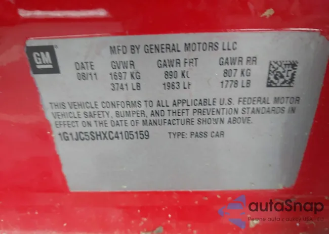 1G1JC5SHXC4105159: 43955251