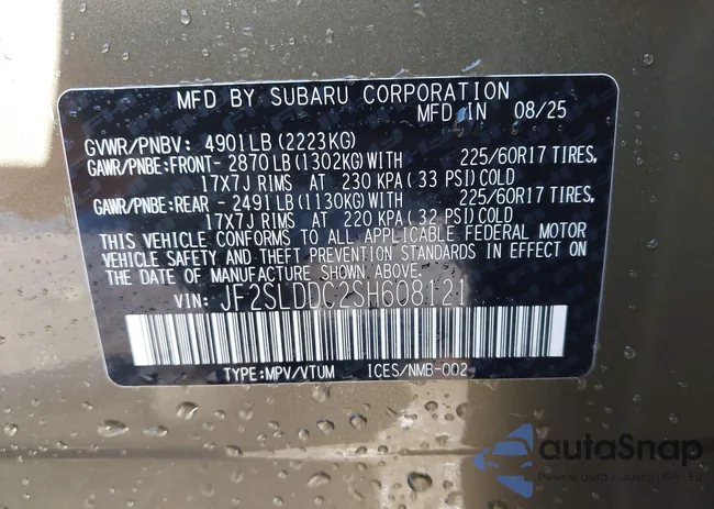 JF2SLDDC2SH608121: 43954358