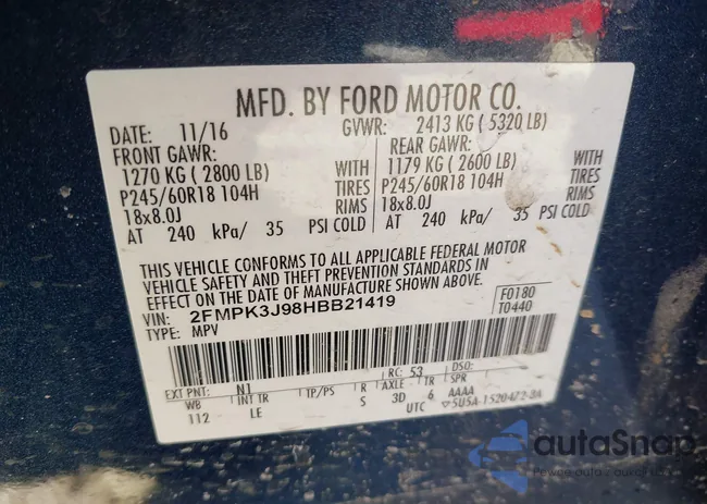 2FMPK3J98HBB21419: 43954361