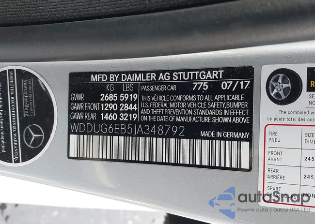 WDDUG6EB5JA348792: 43954577