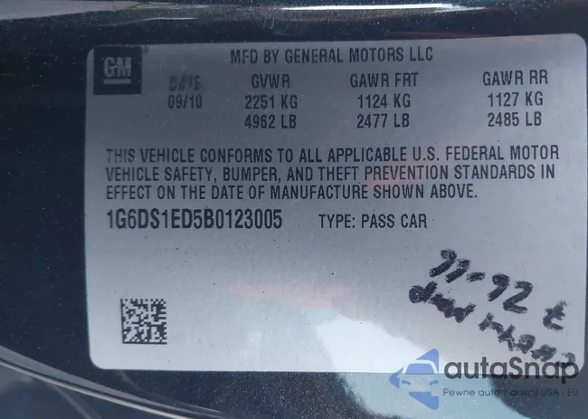 1G6DS1ED5B0123005: 43954654