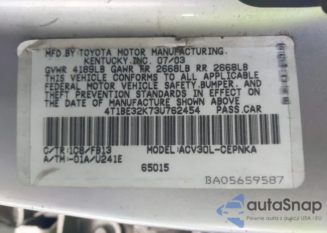 4T1BE32K73U762454: 43955807