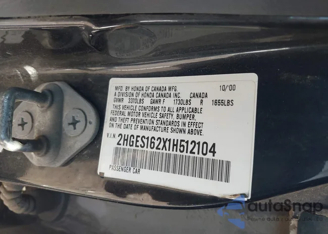 2HGES162X1H512104: 43955839