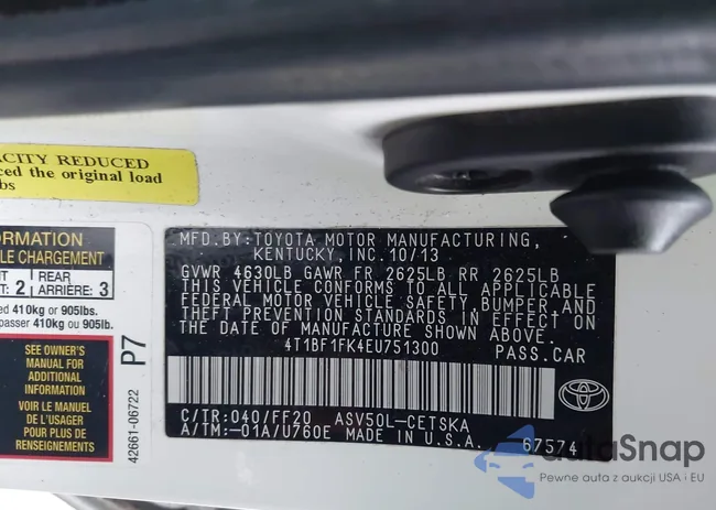 4T1BF1FK4EU751300: 43955873