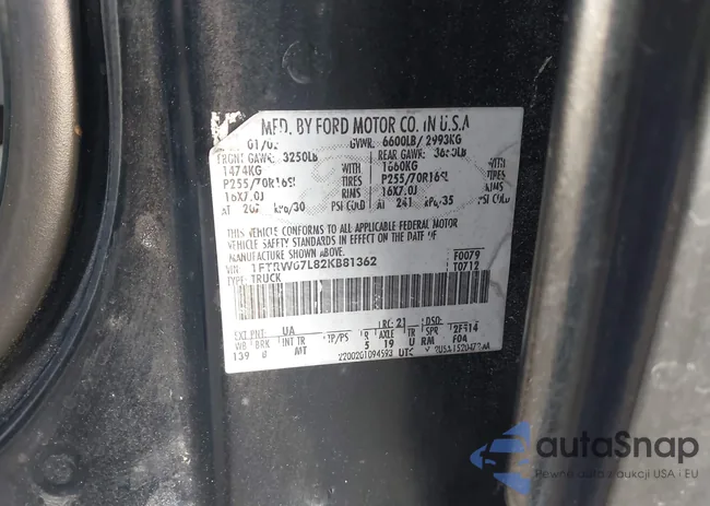 1FTRW07L82KB81362: 43955980