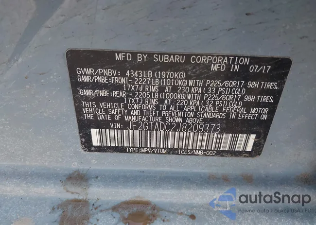 JF2GTADC2J8209373: 43955982