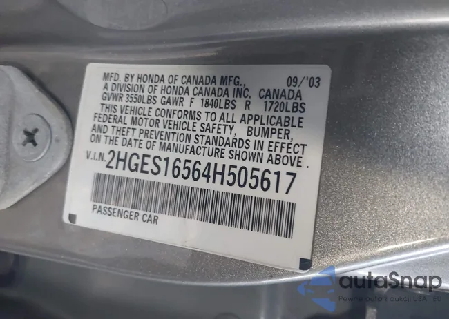 2HGES16564H505617: 43956019