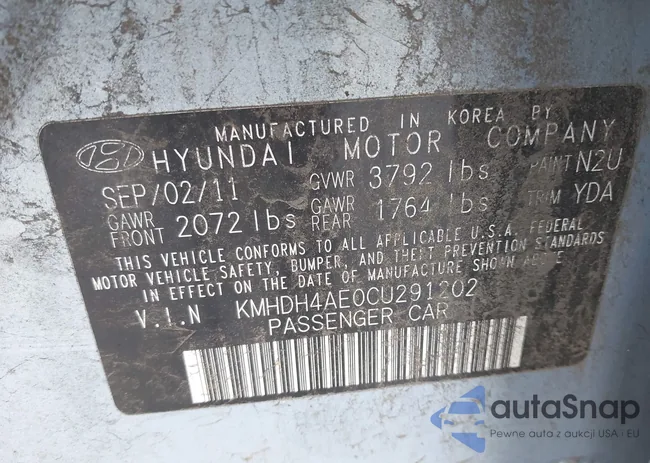 KMHDH4AE0CU291202: 43956101