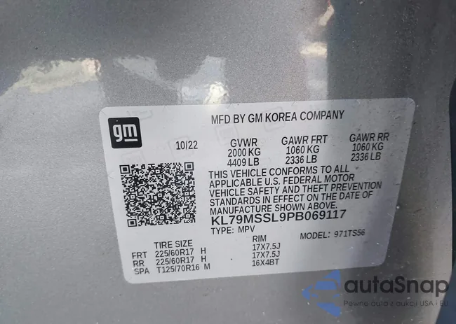 KL79MSSL9PB069117: 43956265