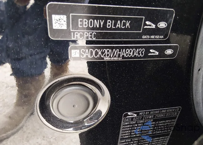 SADCK2BVXHA890433: 43956319