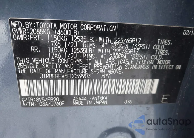 JTMBFREV5ED059903: 43955446