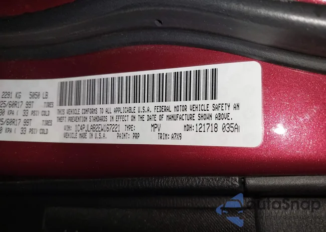 1C4PJLAB2EW167221: 43955502