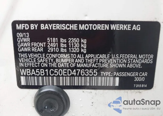 WBA5B1C50ED476355: 43955591
