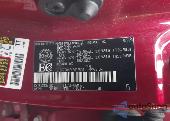 5TDGZRBH3LS037590: 43955628