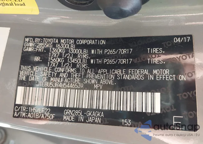 JTEBU5JR4H5446539: 43956793