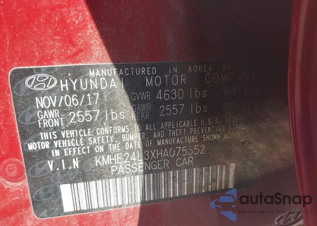 KMHE24L3XHA075352: 43956803