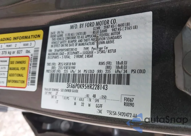 3FA6P0K95HR228143: 43956890